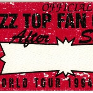 ZZ Top 1994 Antenna Concert Tour Fan Club Backstage Pass