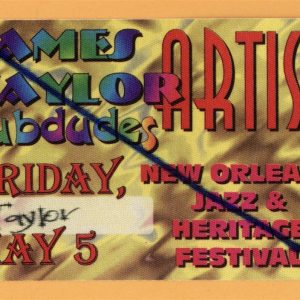 James Taylor 1997 New Orleans Festival Concert Tour ARTIST Backstage Pass