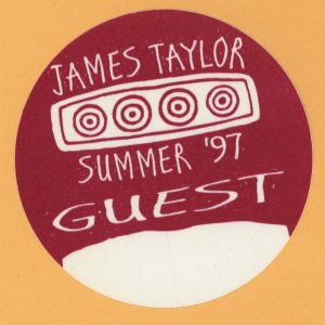 James Taylor 1997 Summer Concert Tour GUEST Backstage Pass
