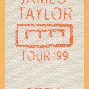 James Taylor 1999 Concert Tour CREW Backstage Pass
