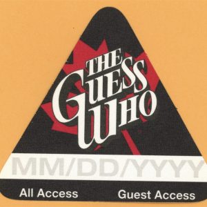 The Guess Who 2002 Running Back Thru Canada Concert Tour VIP Backstage Pass