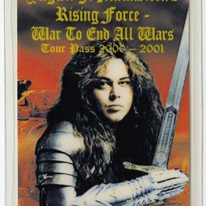 Yngwie Malmsteen 2001 War to End All Wars Concert Tour Laminate Backstage Pass