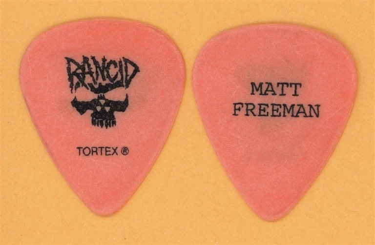Rancid Matt Freeman Vintage Guitar Pick - 2008 Let the Dominoes Fall Tour