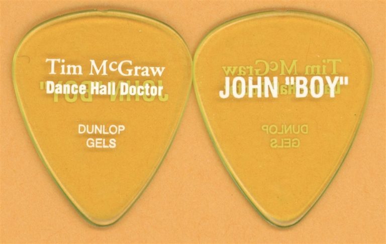 Tim McGraw John Marcus Vintage Guitar Pick - 2002 Dancehall Doctors Tour