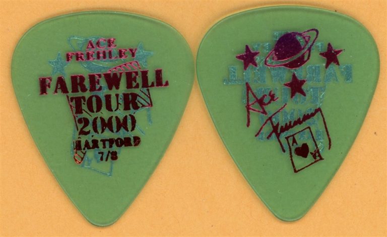 KISS 2000 Farewell Tour Ace Frehley Vintage Guitar Pick - Hartford, CT