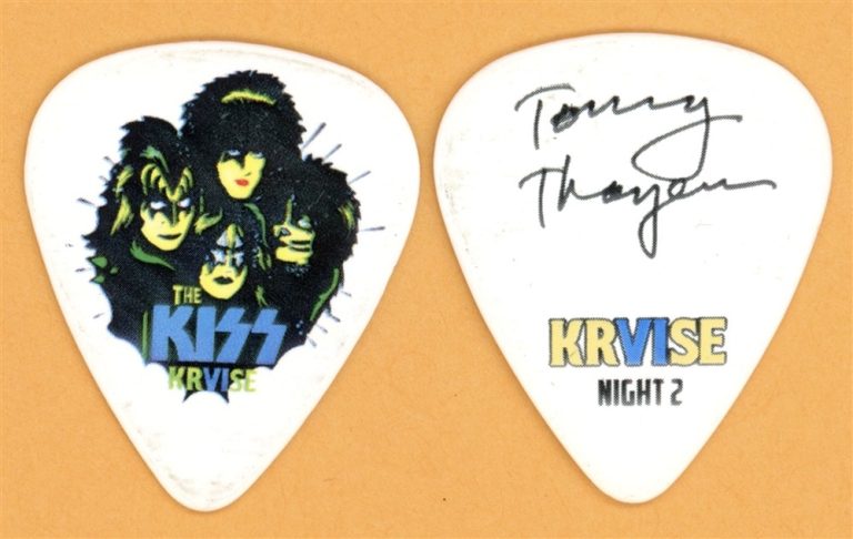 KISS Tommy Thayer Night 2 Vintage Guitar Pick - 2016 KRUISE VI Tour