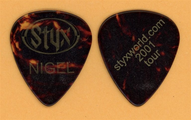 Styx Glen Burtnick Vintage Guitar Pick - 2001 Styxworld Tour