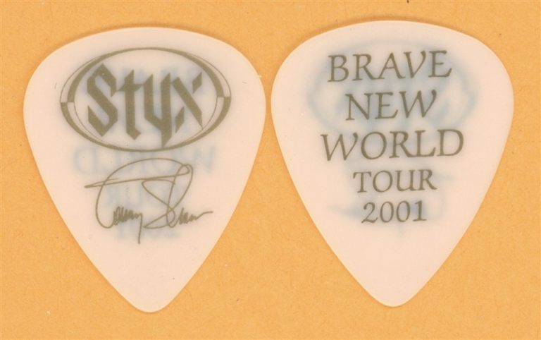 Styx Tommy Shaw Vintage Guitar Pick - 2001 Brave New World Tour