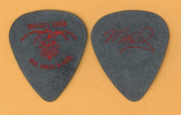 Motley Crue Mick Mars Vintage Guitar Pick - 2005 Red, White & Crue Tour