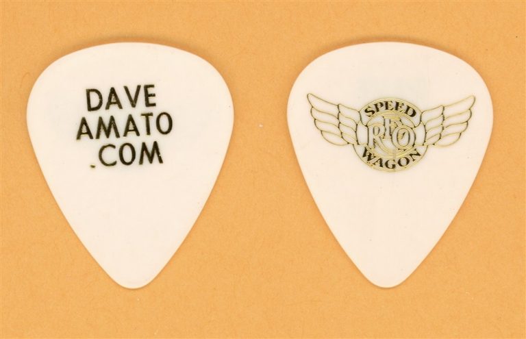 REO Speedwagon Dave Amato Vintage Guitar Pick - 2002 Tour