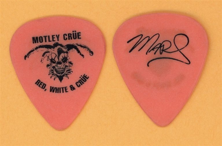 Motley Crue Mick Mars Vintage Guitar Pick - 2005 Red, White & Crue Tour