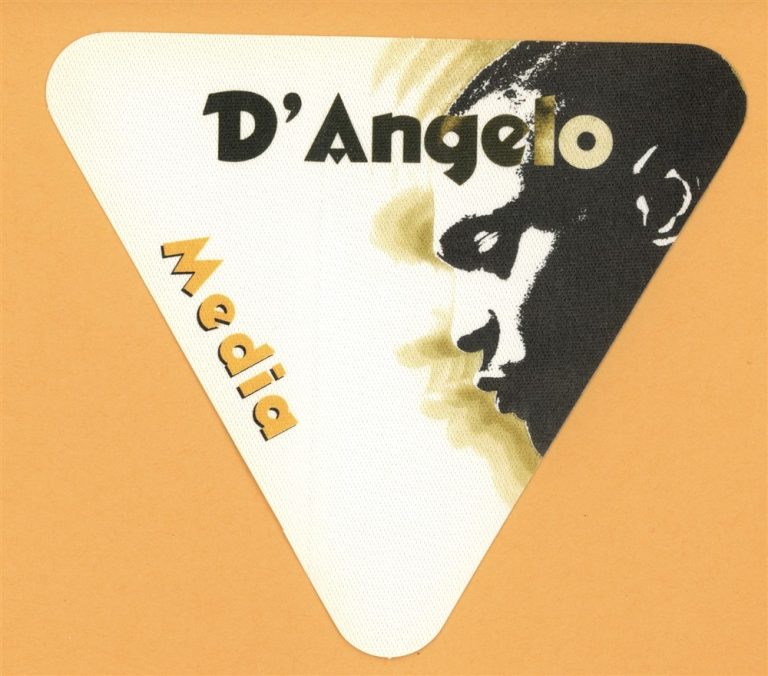 D'Angelo 1996 Brown Sugar Concert Tour MEDIA Backstage Pass