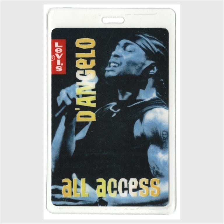 D'Angelo 2000 Voodoo Concert Tour All Access Laminate Backstage Pass