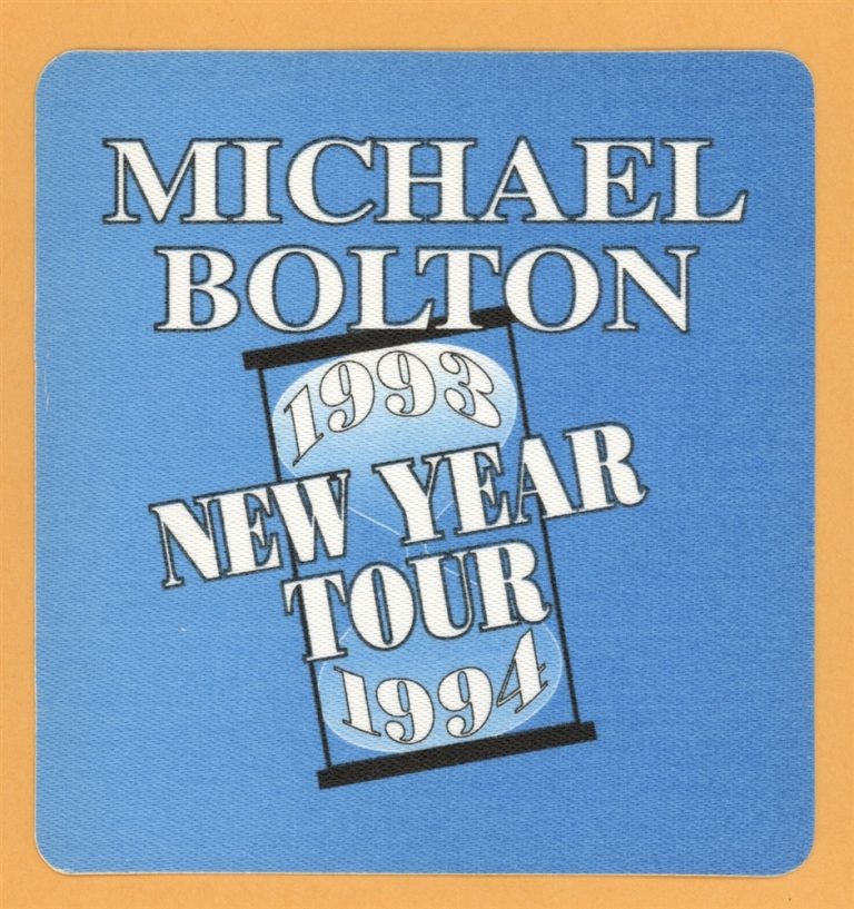Michael Bolton 1993 New Year Concert Tour Backstage Pass