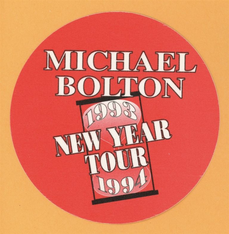 Michael Bolton 1993 New Year Concert Tour Backstage Pass