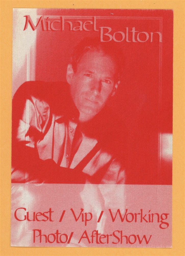 Michael Bolton 2002 Concert Tour Backstage Pass