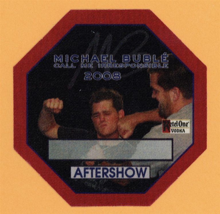 Michael Buble 2008 Call Me Irresponsible Concert Tour AFTER SHOW Backstage Pass