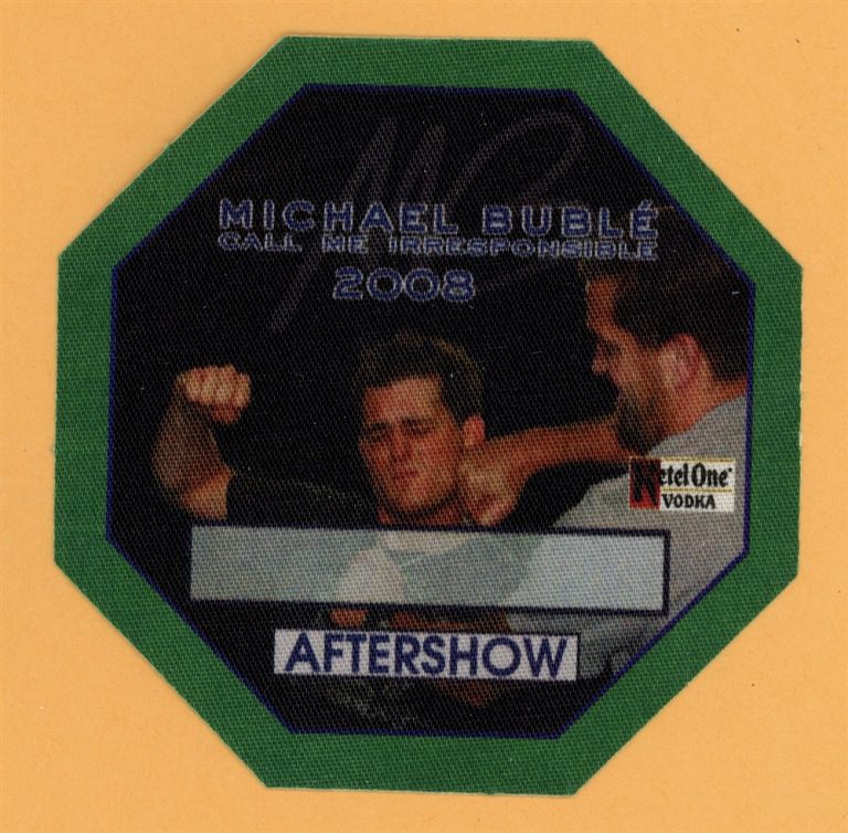 Michael Buble 2008 Call Me Irresponsible Concert Tour AFTER SHOW Backstage Pass