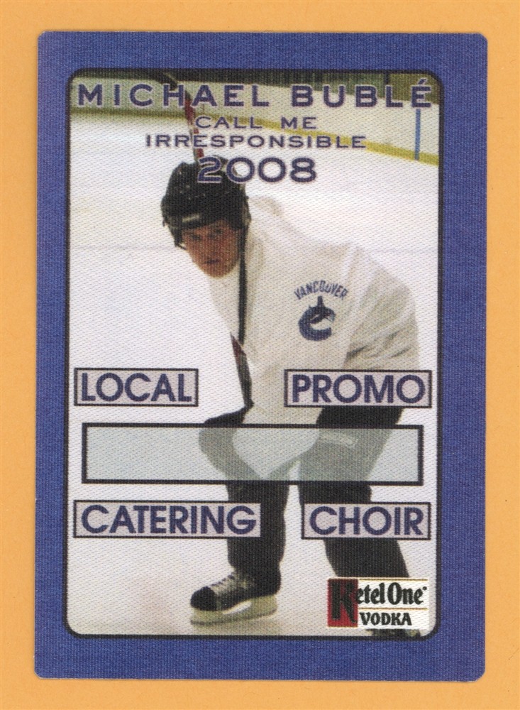 Michael Buble 2008 Call Me Irresponsible Concert Tour LOCAL Backstage Pass