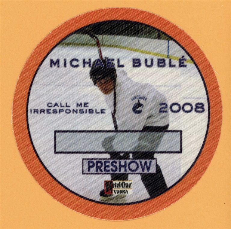Michael Buble 2008 Call Me Irresponsible Concert Tour PRE SHOW Backstage Pass