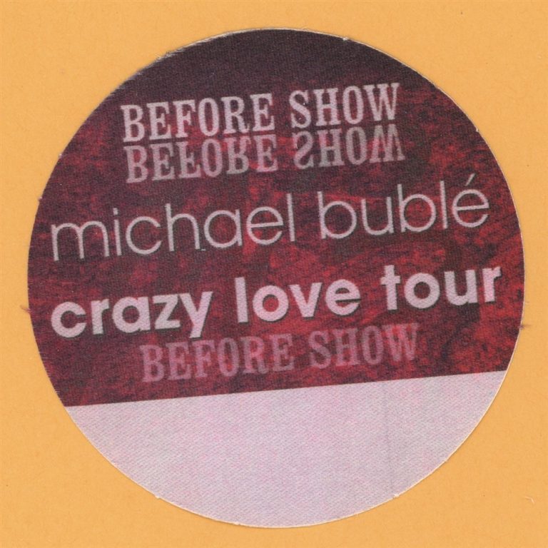 Michael Buble 2009 Crazy Love Concert Tour BEFORE SHOW Backstage Pass