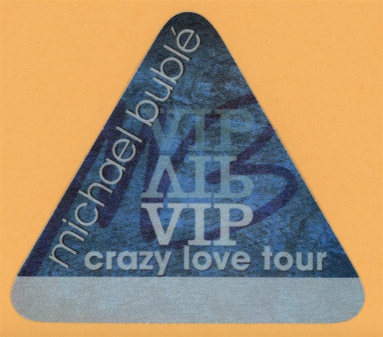 Michael Buble 2009 Crazy Love Concert Tour VIP Backstage Pass