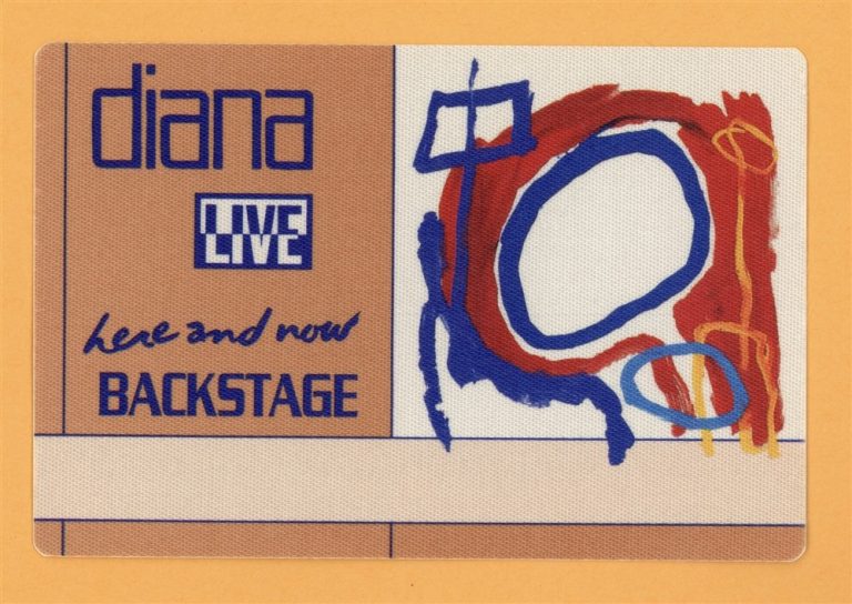 Diana Ross 1992 Here and Now Concert Tour Backstage Pass
