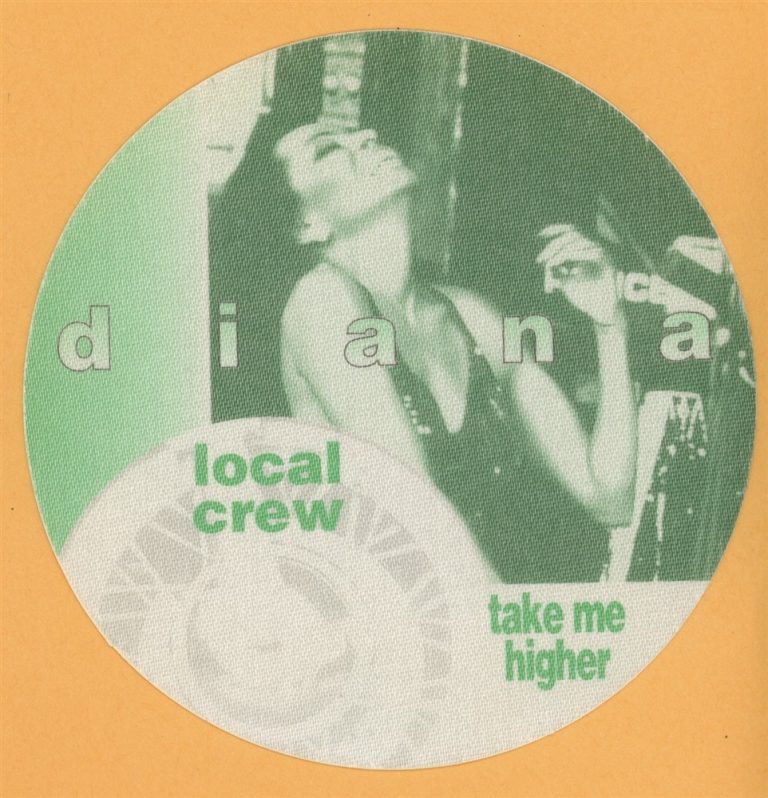 Diana Ross 1995 Take Me Higher Concert Tour CREW Backstage Pass