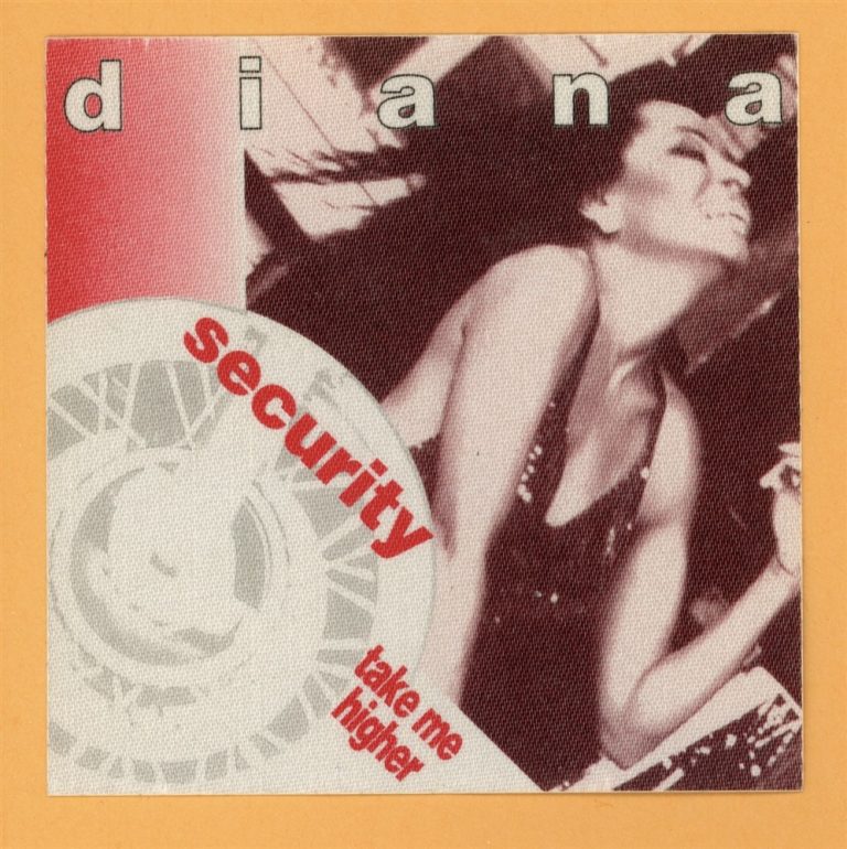 Diana Ross 1995 Take Me Higher Concert Tour SECURITY Backstage Pass