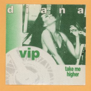 Diana Ross 1995 Take Me Higher Concert Tour VIP Backstage Pass