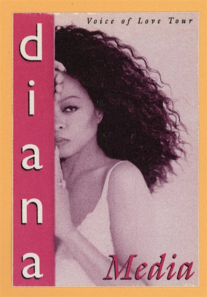 Diana Ross 1996 Voice of Love Concert Tour MEDIA Backstage Pass