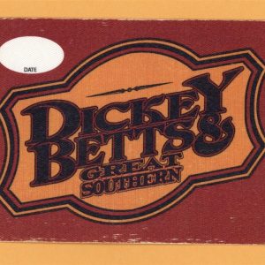 Dickey Betts & Great Southern 2002 Allman Brothers Concert Tour Backstage Pass