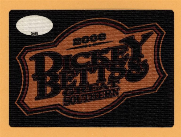 Dickey Betts & Great Southern 2006 Allman Brothers Concert Tour Backstage Pass
