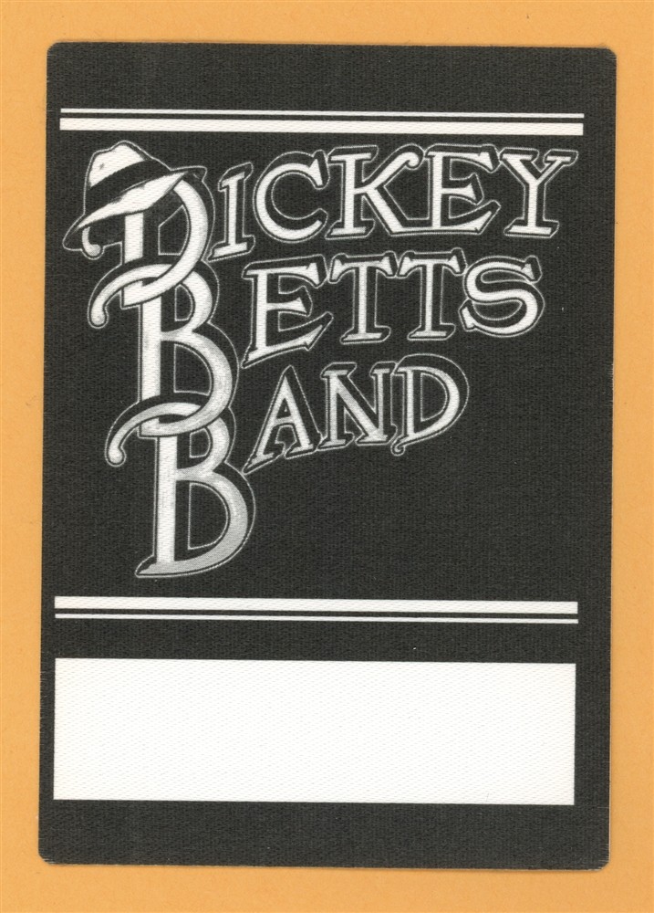 Dickey Betts Band 2001 Allman Brothers Concert Tour Backstage Pass