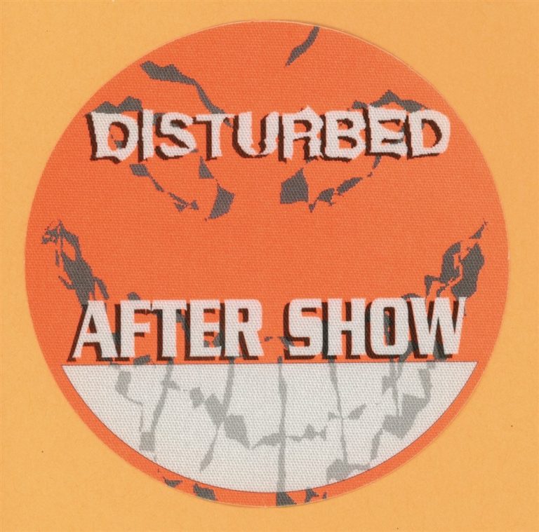 Disturbed 2000 The Sickness Tour AFTER SHOW Backstage Pass