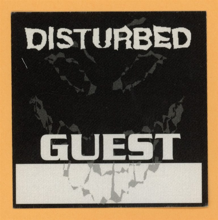 Disturbed 2000 The Sickness Tour GUEST Backstage Pass