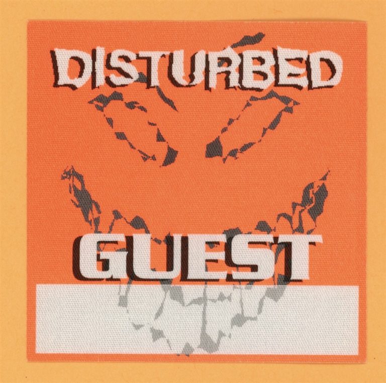 Disturbed 2000 The Sickness Tour GUEST Backstage Pass