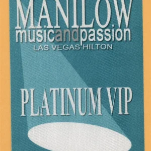 Barry Manilow 2006 Music and Passion Concert Tour VIP Backstage Pass