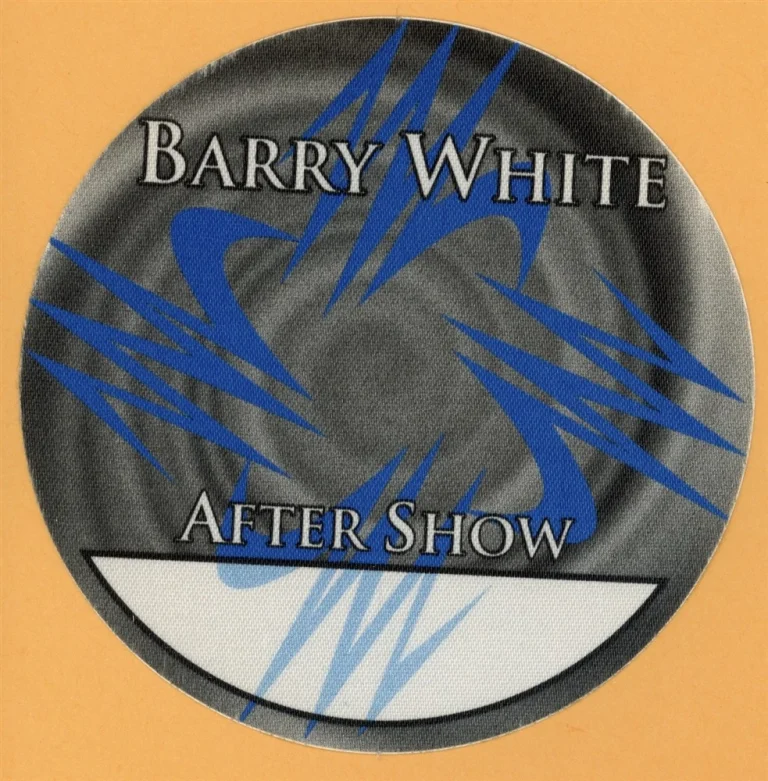 BARRY WHITE 1995 ICON CONCERT TOUR AFTER SHOW BACKSTAGE PASS COLLECTIBLE MEMORABILIA