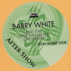 Barry White 1995 Icon Concert Tour AFTER SHOW Backstage Pass