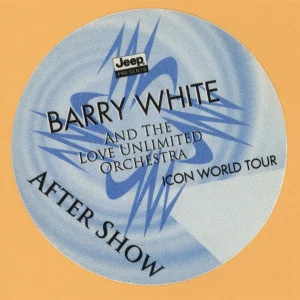 Barry White 1995 Icon Concert Tour AFTER SHOW Backstage Pass