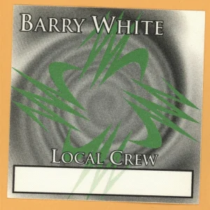 Barry White 1995 Icon Concert Tour CREW Backstage Pass