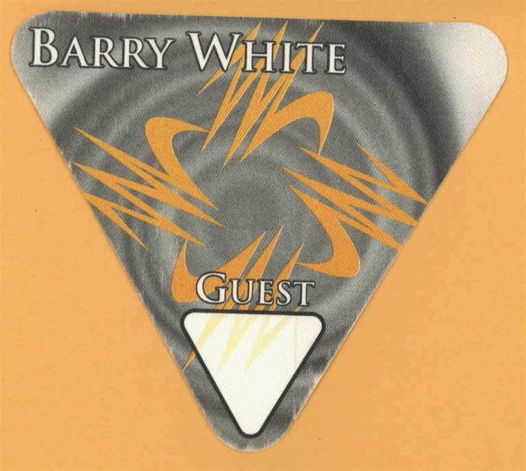Barry White 1995 Icon Concert Tour GUEST Backstage Pass