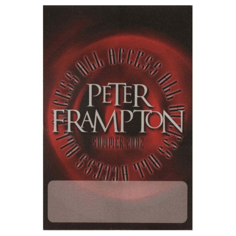Peter Frampton 2002 35th Anniversary Concert Tour All Access Backstage Pass