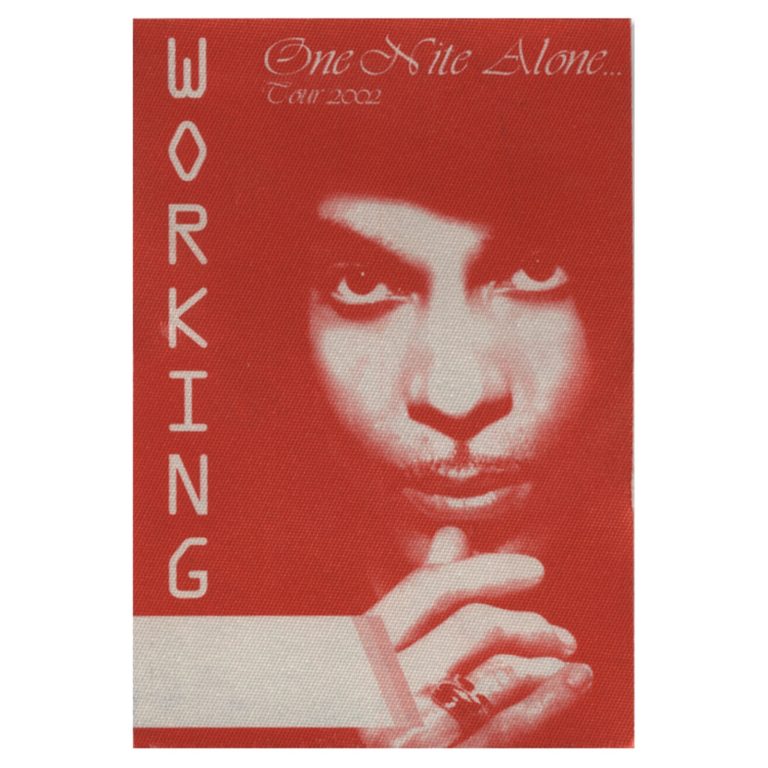 Prince 2002 One Nite Alone Concert Tour Working Crew Backstage Pass