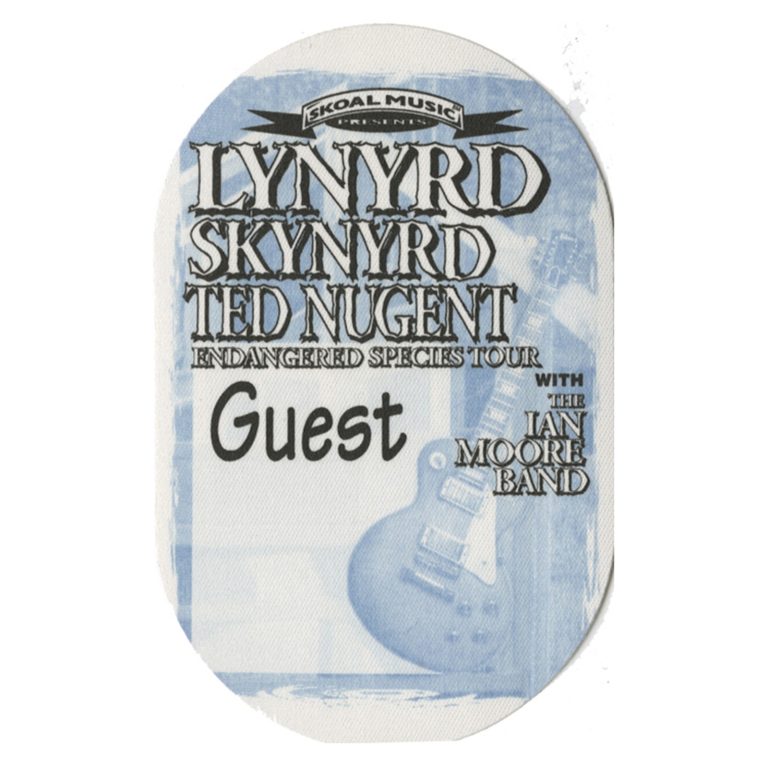 Lynyrd Skynyrd 1994 Endangered Species Concert Tour Guest Backstage Pass