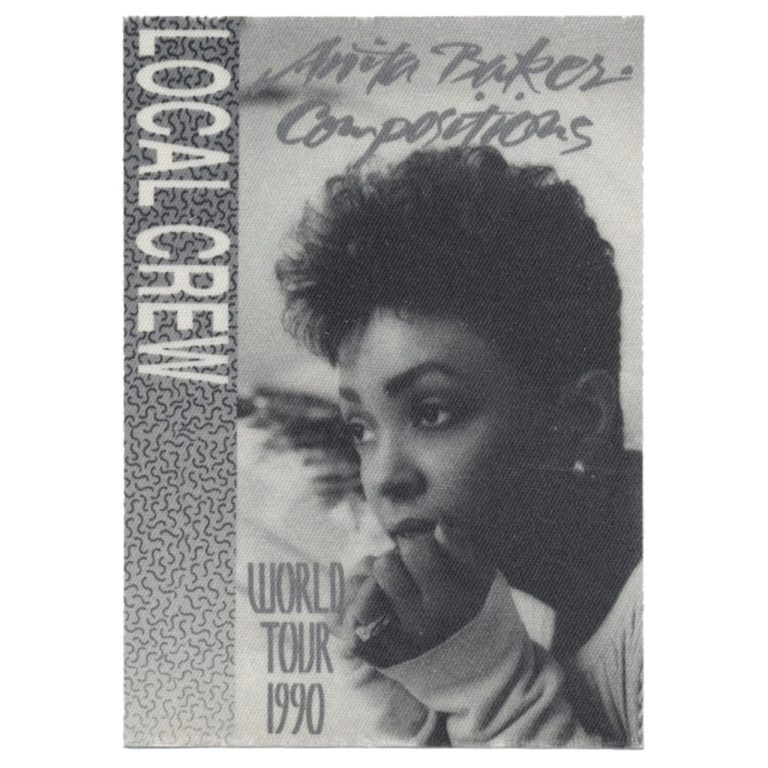 Anita Baker 1990 Compositions Concert Tour Local Crew Backstage Pass