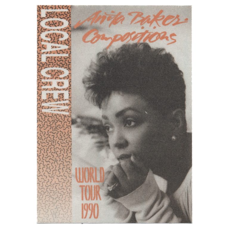 Anita Baker 1990 Compositions Concert Tour Local Crew Backstage Pass