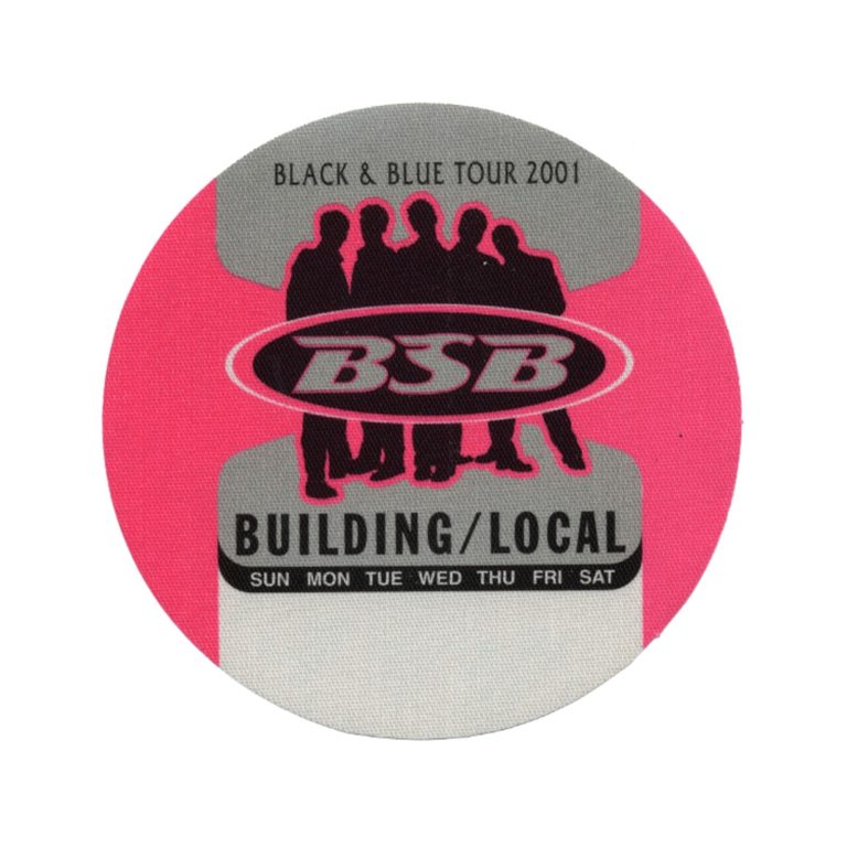Backstreet Boys 2001 Black & Blue Concert Tour Local Crew Backstage Pass