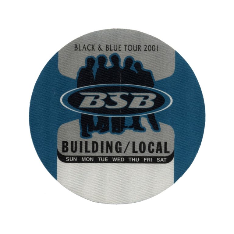 Backstreet Boys 2001 Black & Blue Concert Tour Local Crew Backstage Pass